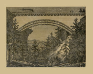 Railroad Bridge and Gorge View Township, Pennsylvania 1858 Old Town Map Custom Print - Susquehanna Co.