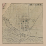 Bricksburg Village, Brick - , New Jersey 1872 Old Town Map Custom Print - Ocean Co.