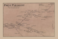 Point Pleasant Village, Brick - , New Jersey 1872 Old Town Map Custom Print - Ocean Co.