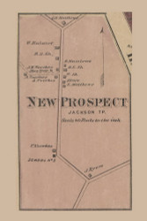New Prospect Village, Jackson - , New Jersey 1872 Old Town Map Custom Print - Ocean Co.