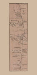 Bayville Village, Lacey - , New Jersey 1872 Old Town Map Custom Print - Ocean Co.
