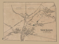New Egypt Village, Plumsted - , New Jersey 1872 Old Town Map Custom Print - Ocean Co.