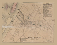 Manahawken Village, Stafford - , New Jersey 1872 Old Town Map Custom Print - Ocean Co.