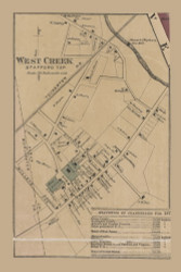 West Creek Village, Stafford - , New Jersey 1872 Old Town Map Custom Print - Ocean Co.