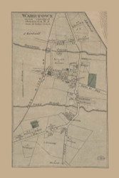 Waretown Village, Union - , New Jersey 1872 Old Town Map Custom Print - Ocean Co.
