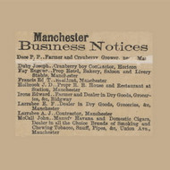 Manchester Business Directory - , New Jersey 1872 Old Town Map Custom Print - Ocean Co.