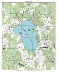 Caspian Lake 1986 1986 - Custom USGS Old Topo Map - Vermont