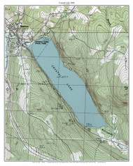 Crystal Lake 1986 1986 - Custom USGS Old Topo Map - Vermont