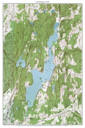 Lake Bomoseen 1944 1944 - Custom USGS Old Topo Map - Vermont