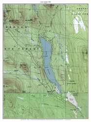 Lake Groton 1986 1986 - Custom USGS Old Topo Map - Vermont