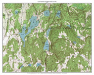 Lake Hortonia and Beebe Pond 1944 1944 - Custom USGS Old Topo Map - Vermont