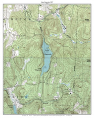 Lake Raponda 1987 1987 - Custom USGS Old Topo Map - Vermont