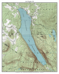 Lake Willoughby 1986 1986 - Custom USGS Old Topo Map - Vermont