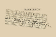 Hartleton Village, Hartley Township, Pennsylvania 1856 Old Town Map Custom Print - Union Co.