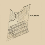 Mifflinburg Village, Limestone Township, Pennsylvania 1856 Old Town Map Custom Print - Union Co.
