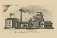 Beaver, Geddes and Marsh Iron Furnace Township, Pennsylvania 1856 Old Town Map Custom Print - Union Co.