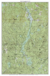 Highland Lake and Island Pond 1984 - Custom USGS Old Topo Map - New Hampshire - South West