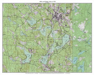 Jaffrey and Rindge Lakes - Gilmore Pond, Contoocook Lake, Pearly Lake, Pool Pond 1984 - Custom USGS Old Topo Map - New Hampshire - South West