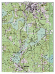 Contoocook Lake  1984 - Custom USGS Old Topo Map - New Hampshire - South West
