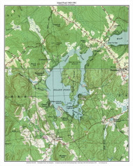 Island Pond - Rockingham County 1968-1981 - Custom USGS Old Topo Map - New Hampshire - South East