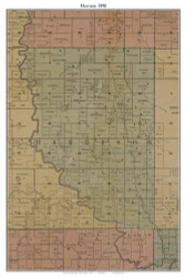 Harrison, Missouri 1890 Old Town Map Custom Print Grundy Co.