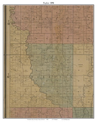 Taylor, Missouri 1890 Old Town Map Custom Print Grundy Co.