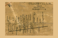 Claysville, Donegal Township, Pennsylvania 1856 Old Town Map Custom Print - Washington Co.