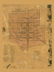 Washington Borough, Pennsylvania 1856 Old Town Map Custom Print - Washington Co.