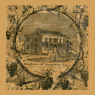 Miller Residence, Pennsylvania 1856 Old Town Map Custom Print - Washington Co.