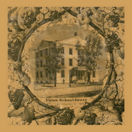 Union School House, Washington Borough, Pennsylvania 1856 Old Town Map Custom Print - Washington Co.