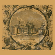 Washington College, Pennsylvania 1856 Old Town Map Custom Print - Washington Co.