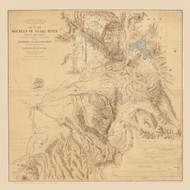 Idaho Regional - Sources of the Snake River 1872 - Old Map Reprint