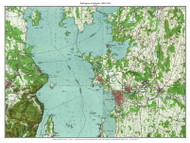 Burlington and Colchester 1948-1956 - Custom USGS Old Topo Map - Vermont