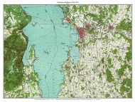 Burlington and Shelburne 1948-1956 - Custom USGS Old Topo Map - Vermont