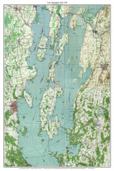 Lake Champlain, Alburg to Colchester 1943-1956 - Custom USGS Old Topo Map - Vermont