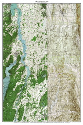 Lake Champlain, Crown Point to West Haven 1950 - Custom USGS Old Topo Map - Vermont