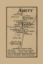 Amity Village, Amwell Township, Pennsylvania 1861 Old Town Map Custom Print - Washington Co.