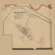 Beallsville Borough, Pennsylvania 1861 Old Town Map Custom Print - Washington Co.