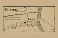 Venice Village, Cecil Township, Pennsylvania 1861 Old Town Map Custom Print - Washington Co.
