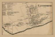 Canonsburg, Chartiers Township, Pennsylvania 1861 Old Town Map Custom Print - Washington Co.