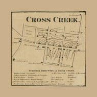 Cross Creek Village, Pennsylvania 1861 Old Town Map Custom Print - Washington Co.