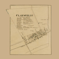 Claysville, Donegal Township, Pennsylvania 1861 Old Town Map Custom Print - Washington Co.