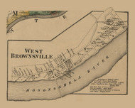 West Brownsville, Donegal Township, Pennsylvania 1861 Old Town Map Custom Print - Washington Co.