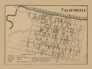 California Village, East Pike Run Township, Pennsylvania 1861 Old Town Map Custom Print - Washington Co.