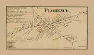 Florence Village, Hanover Township, Pennsylvania 1861 Old Town Map Custom Print - Washington Co.