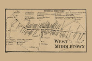 West Middletown Village, Hopewell Township, Pennsylvania 1861 Old Town Map Custom Print - Washington Co.