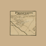 Prosperity Village, Morris Township, Pennsylvania 1861 Old Town Map Custom Print - Washington Co.