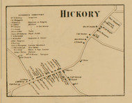 Hickory Village, Mount Pleasant Township, Pennsylvania 1861 Old Town Map Custom Print - Washington Co.