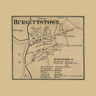 Burgettstown Village, Smith Township, Pennsylvania 1861 Old Town Map Custom Print - Washington Co.