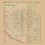 Washington Borough, Pennsylvania 1861 Old Town Map Custom Print - Washington Co.